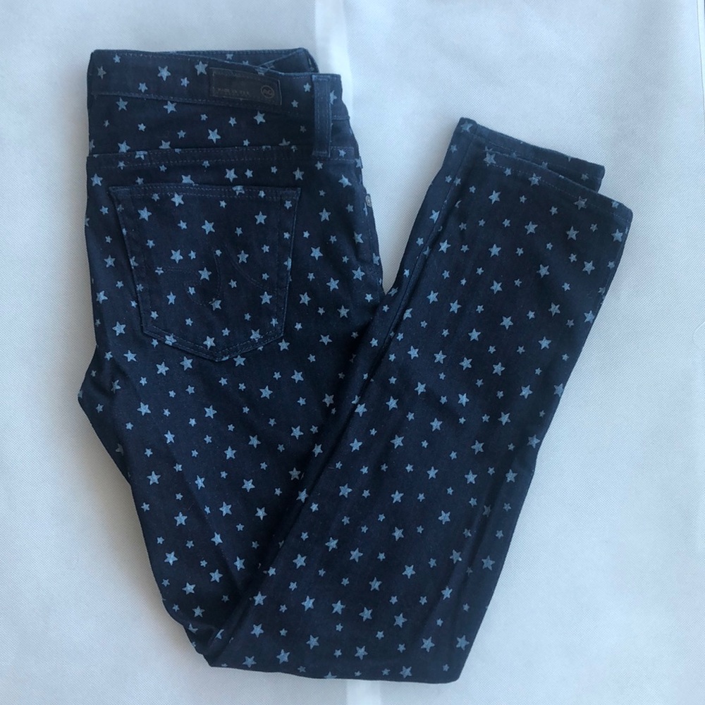 AG Jeans Star Print the Legging Ankle jeans sz 28